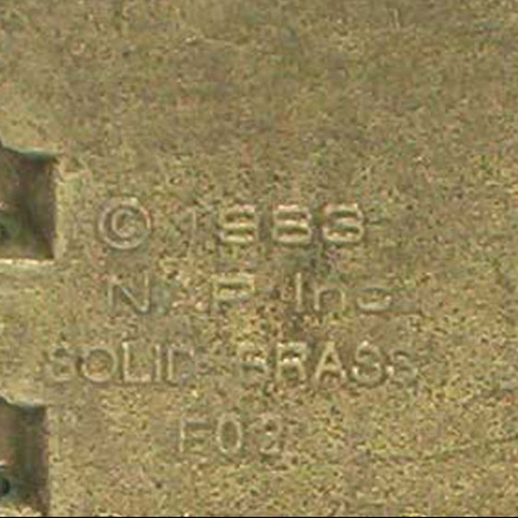 BRASS Belt Buckle 1983 White Tail Deer Forest Tree - Picture 4 of 4